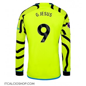 Arsenal Gabriel Jesus #9 Seconda Maglia 2023-24 Manica Lunga